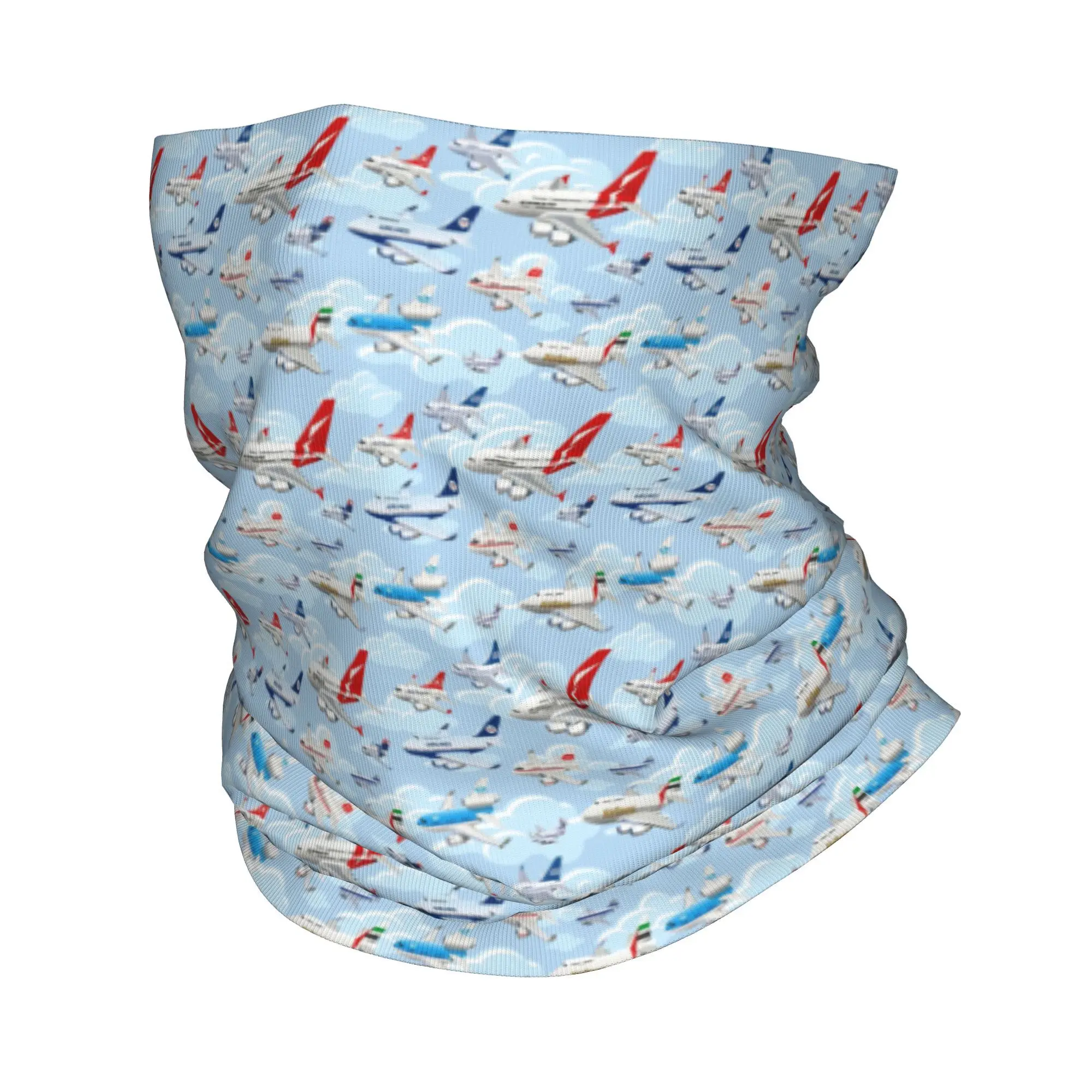 Commercial Wrap Printing - Мультяшные коммерческие самолеты, бесшовный узор, бандана,