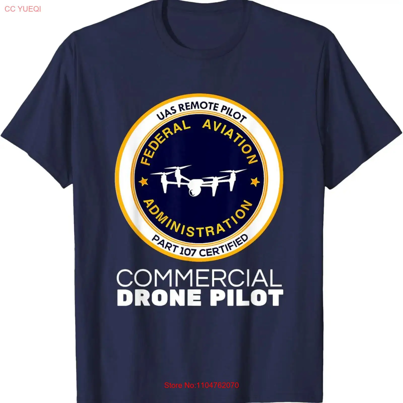 Commercial Printing Usa - Футболка FAA Commercial Drone Pilot T