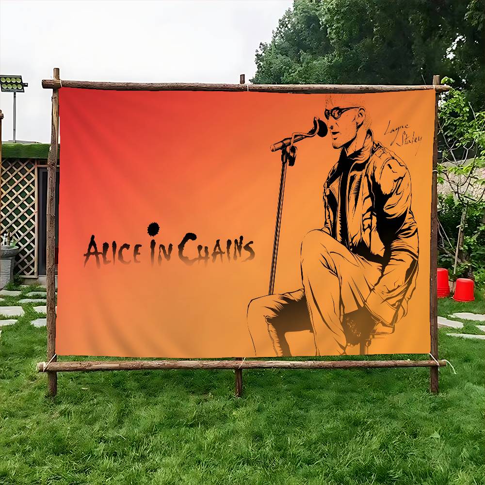 Commercial Printing Companies - Ретро-флаг с изображением Alice In Chains