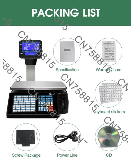 Commercial Printing Options - Электронные весы для супермаркетов с функцией