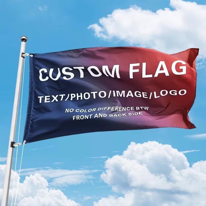 Commercial Banner Printing - Флаг-баннер с индивидуальным текстом и фото,